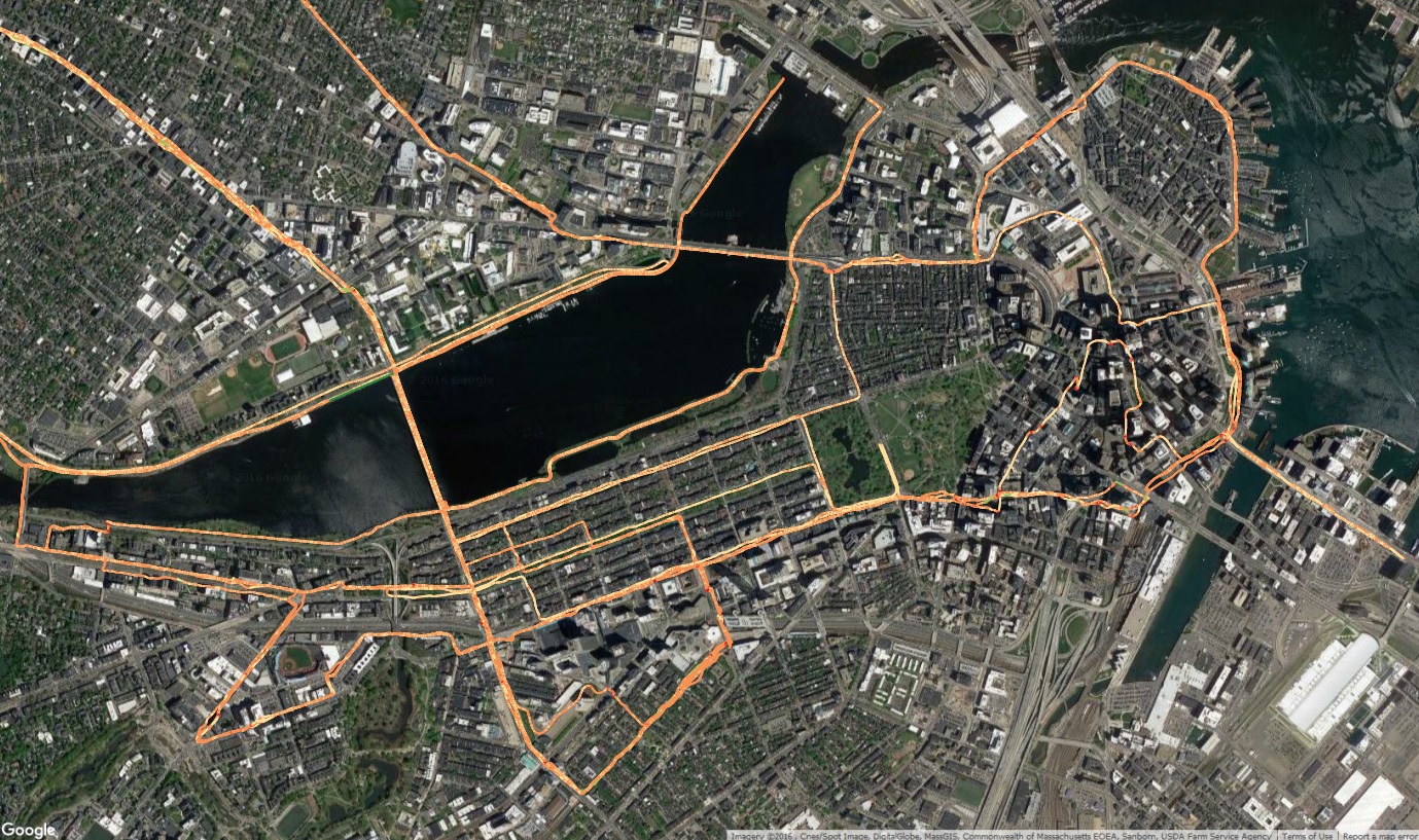 2016 Boston Runs, Visualized by Speed