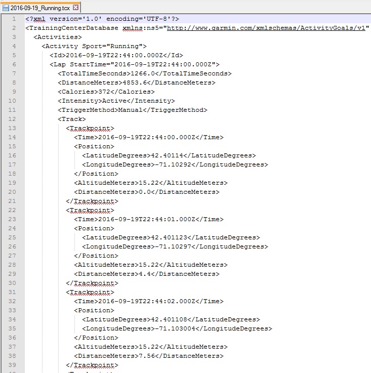 Example TCX from Smashrun/Dropbox sync